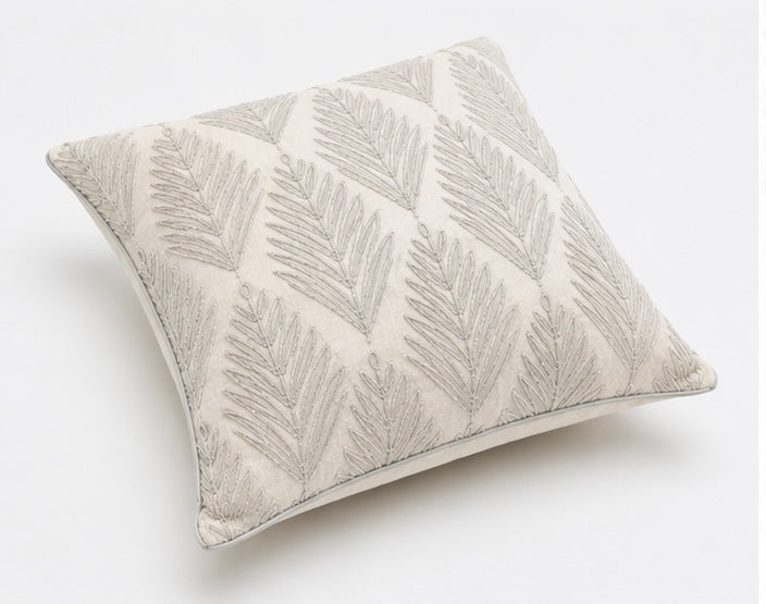 Hand embroidered cushion cover VI cotton 18x18 Garud Living