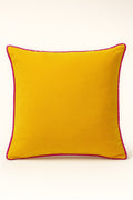 Velvet cushion cover sunflower yellow cotton 18x18 Garud Living