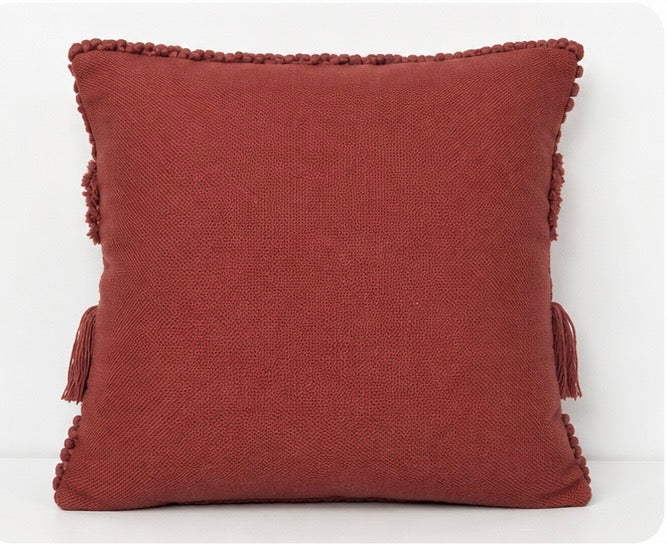 The Woven Spectrum Cushion Cover — Red