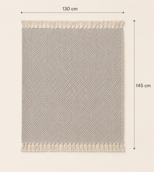 Handwoven Herringbone Cotton Rug