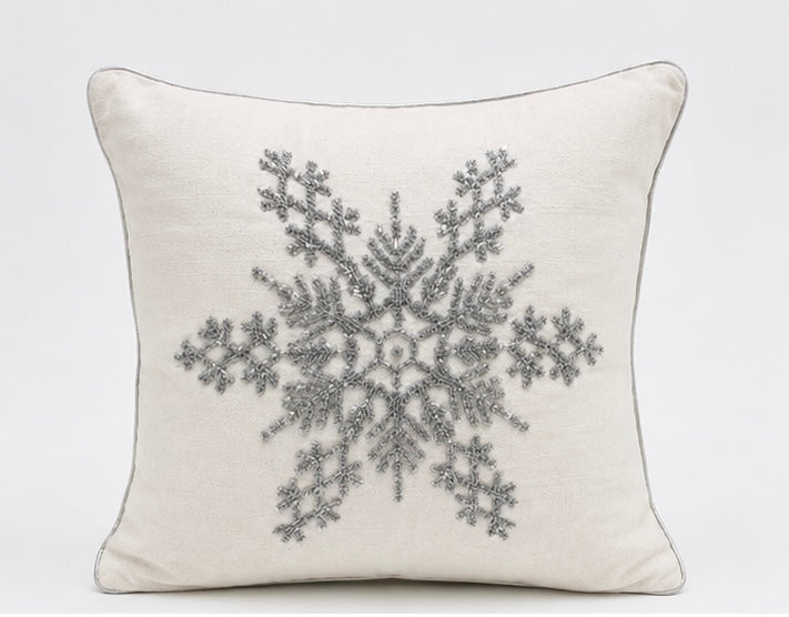 Hand embroidered cushion cover IV cotton 18x18 Garud Living
