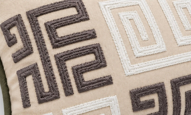 The Hand Embroidered Cushion Cover — V