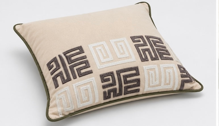 The Hand Embroidered Cushion Cover — V
