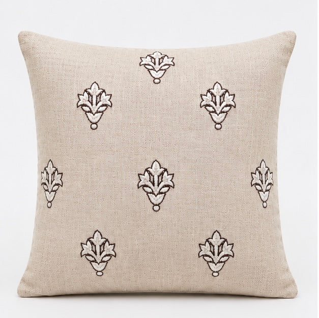 Hand embroidered cushion cover VIII cotton 18x18 Garud Living