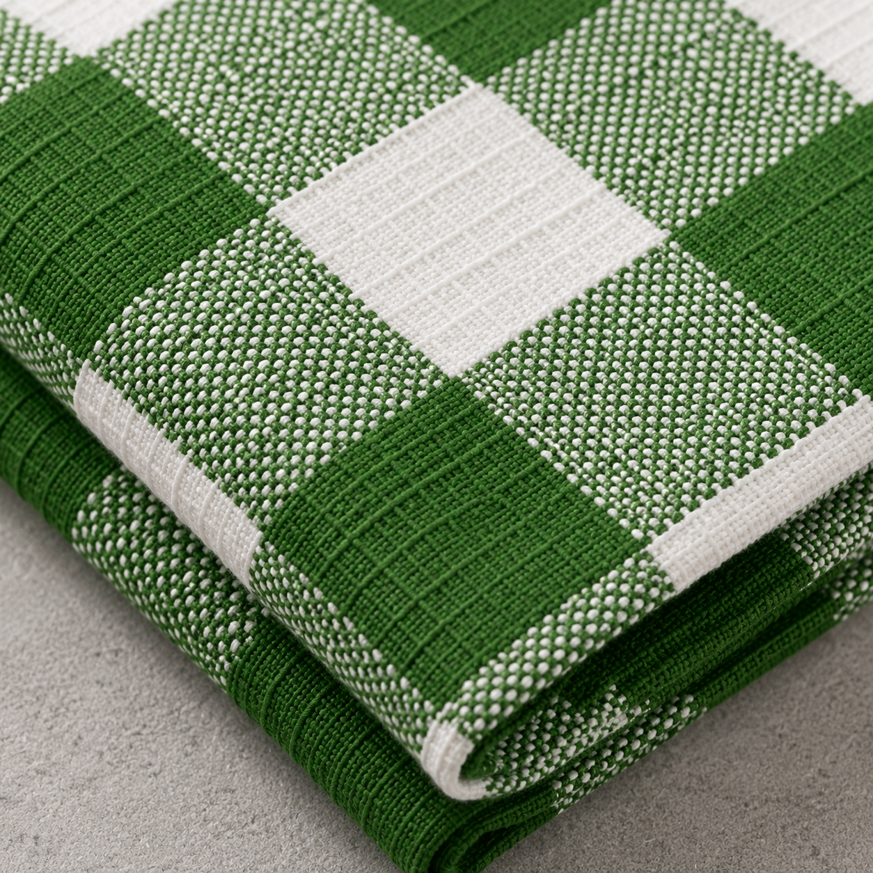 Heritage Gingham Cotton Napkins – Set of 4 (Green)