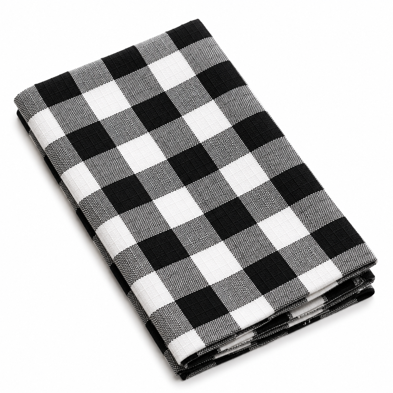 Heritage Gingham Cotton Napkins – Set of 4 (Black)