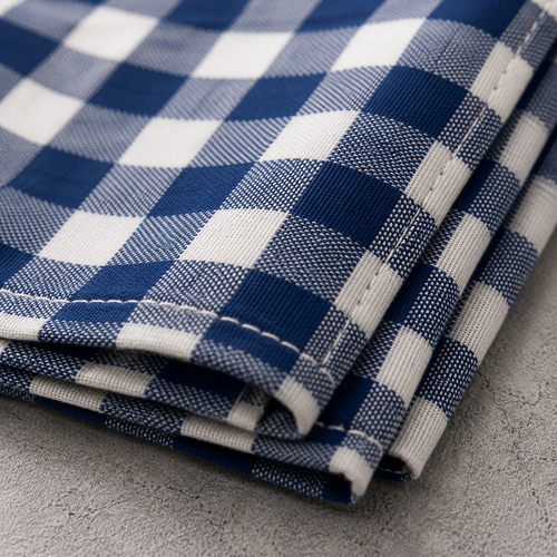 Heritage Gingham Cotton Napkins – Set of 4 (Blue)