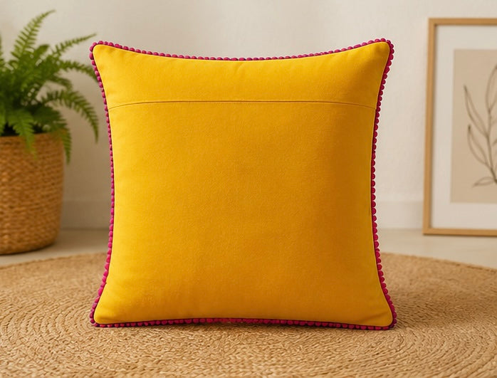 The Velvet Cushion Cover — Sunflower Yellow