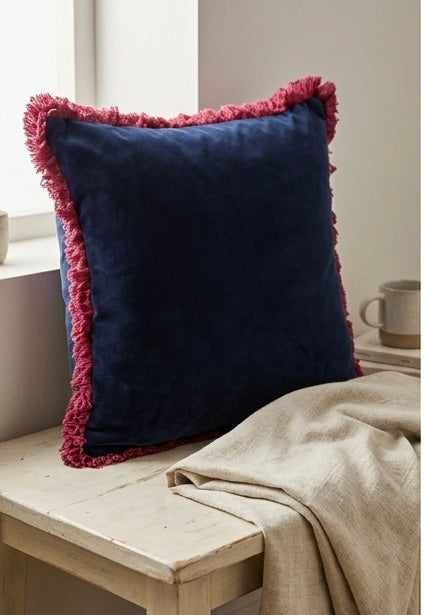 The Velvet Cushion Cover — Deep Blue