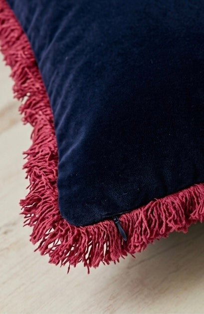The Velvet Cushion Cover — Deep Blue