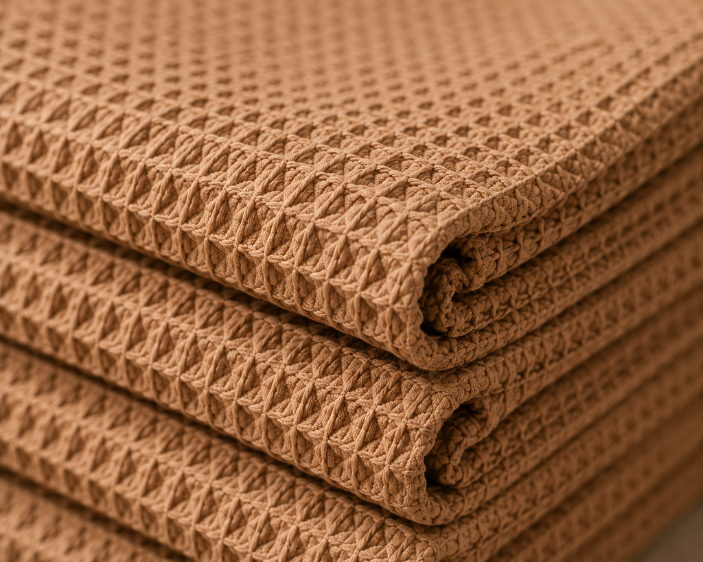 Light Brown Waffle Kitchen Towels