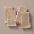 Waffle Weave Kitchen Towel Set – Ivory Beige (Set of 4)