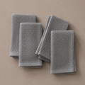 Waffle Weave Kitchen Towel Set – Dove Grey (Set of 4)