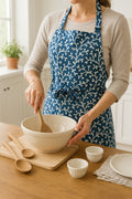 The Printed Cotton Apron — Blue
