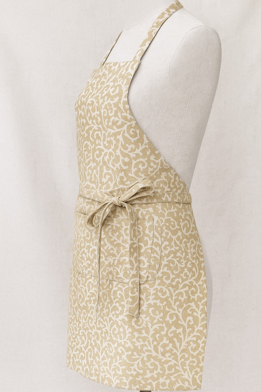 The Printed Cotton Apron — Beige