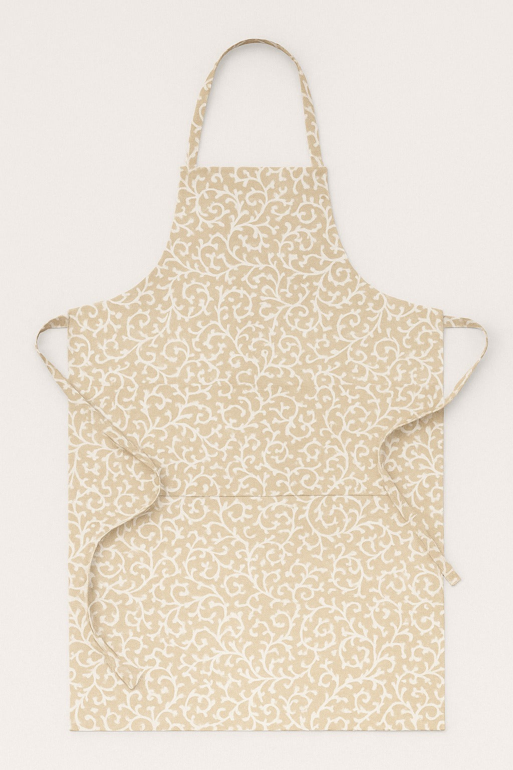 The Printed Cotton Apron — Beige
