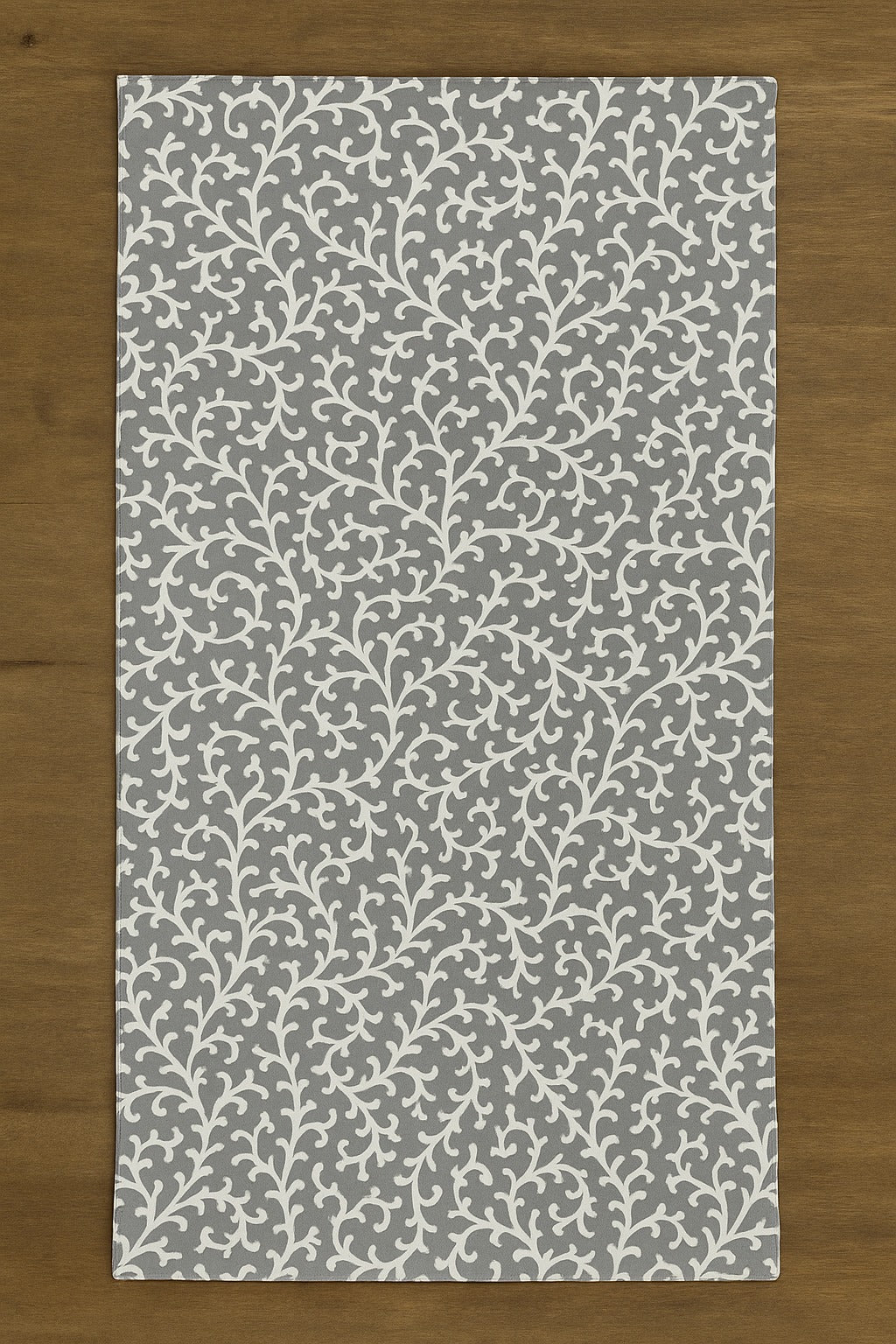 The Printed Cotton Table Runner — Grey