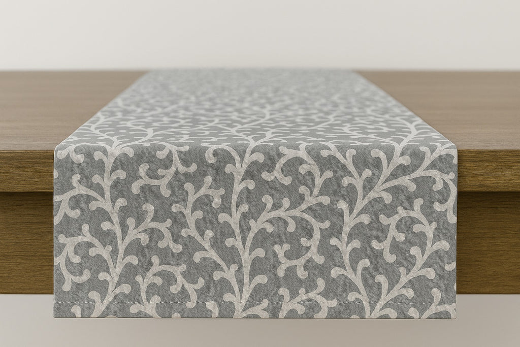 The Printed Cotton Table Runner — Grey