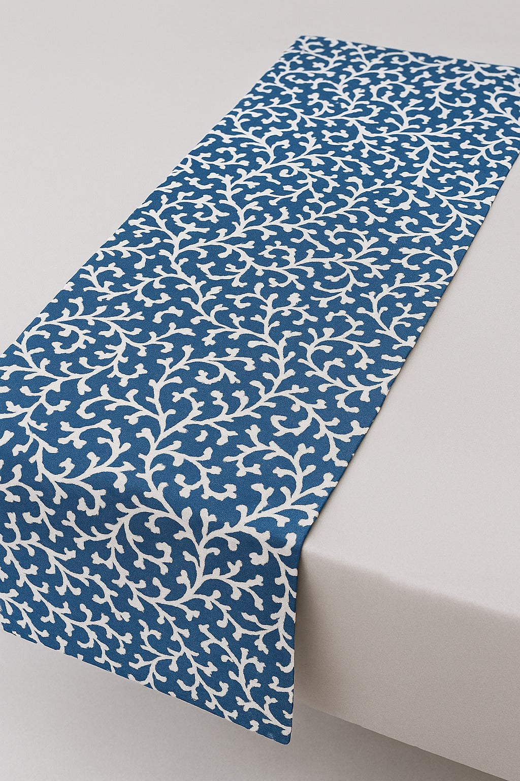 The Printed Cotton Table Runner — Blue