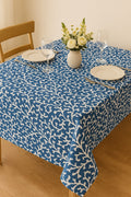 The Printed Cotton Table Cover — Blue