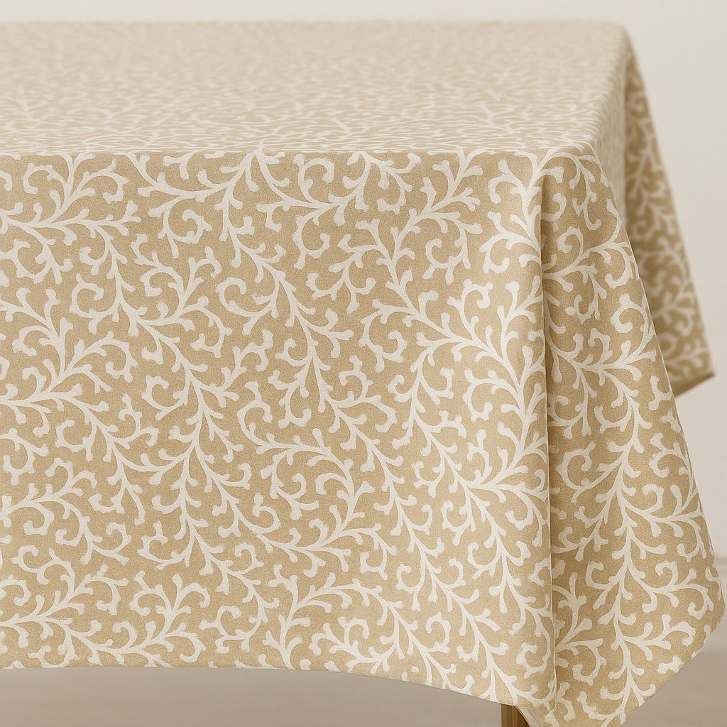 The Printed Cotton Table Cover — Beige
