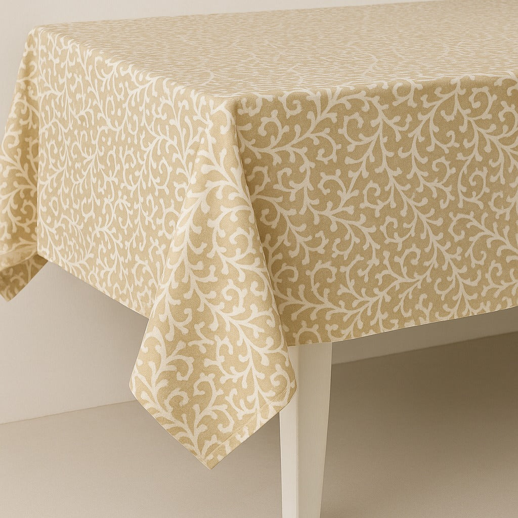 The Printed Cotton Table Cover — Beige