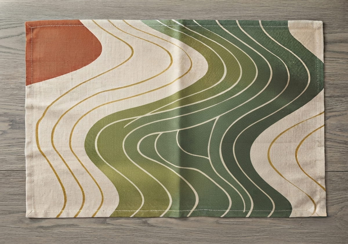 Organic Wave Lines Placemat