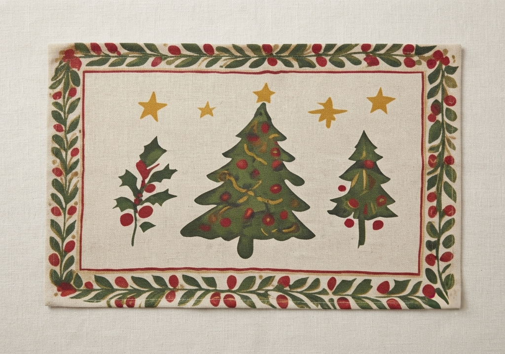 Holly Christmas Garden Placemat