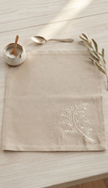 Botanical Branch Cotton Napkin Set of 6 – Natural Beige