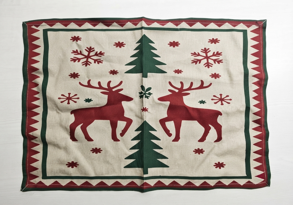Nordic Christmas Reindeer Placemat