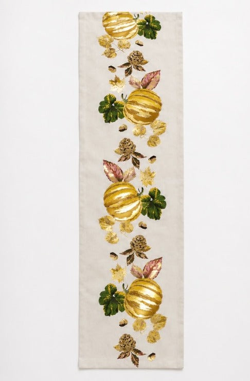 Golden Harvest Pumpkin Table Runner