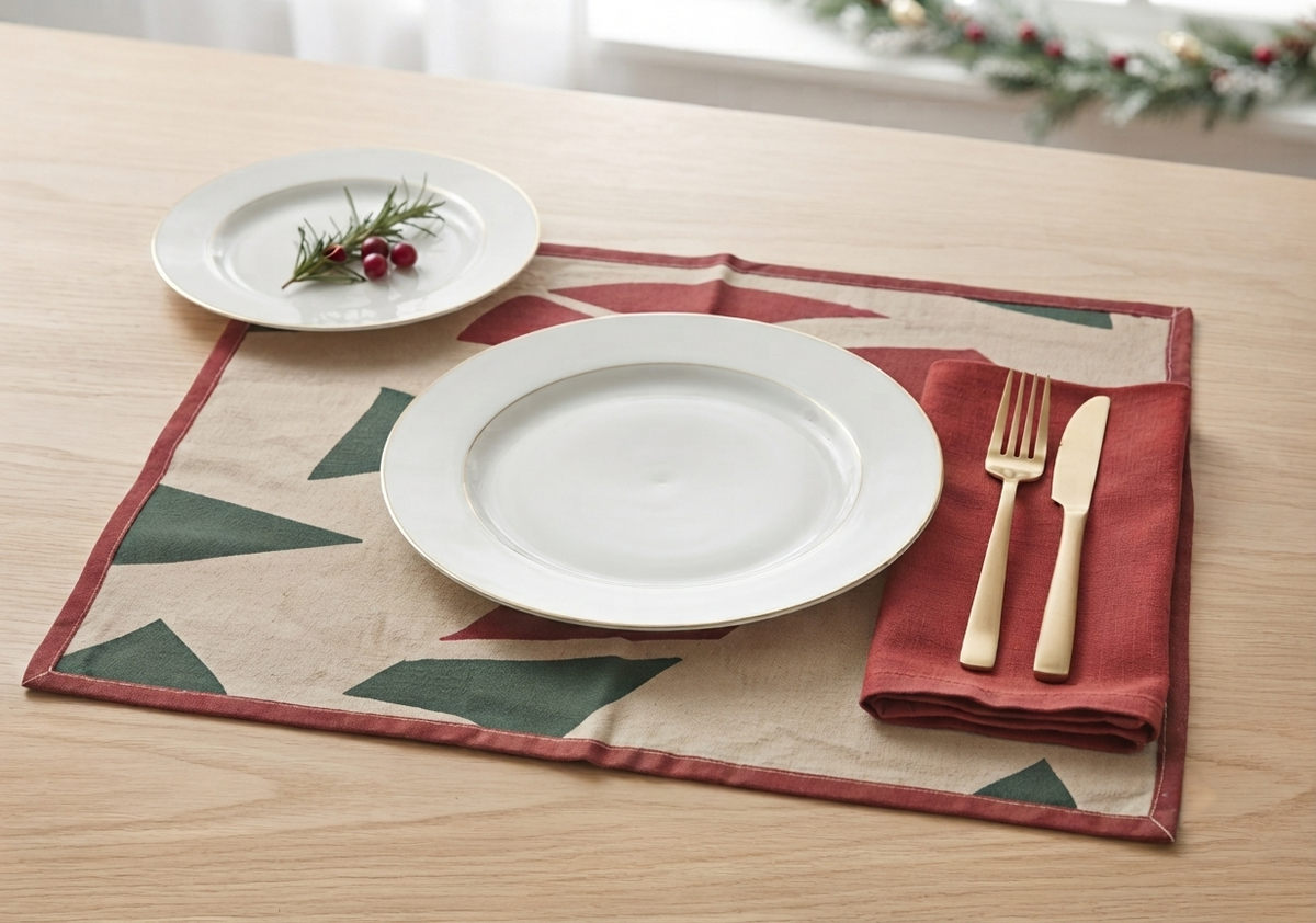 Festive Geometric Cheer Placemat