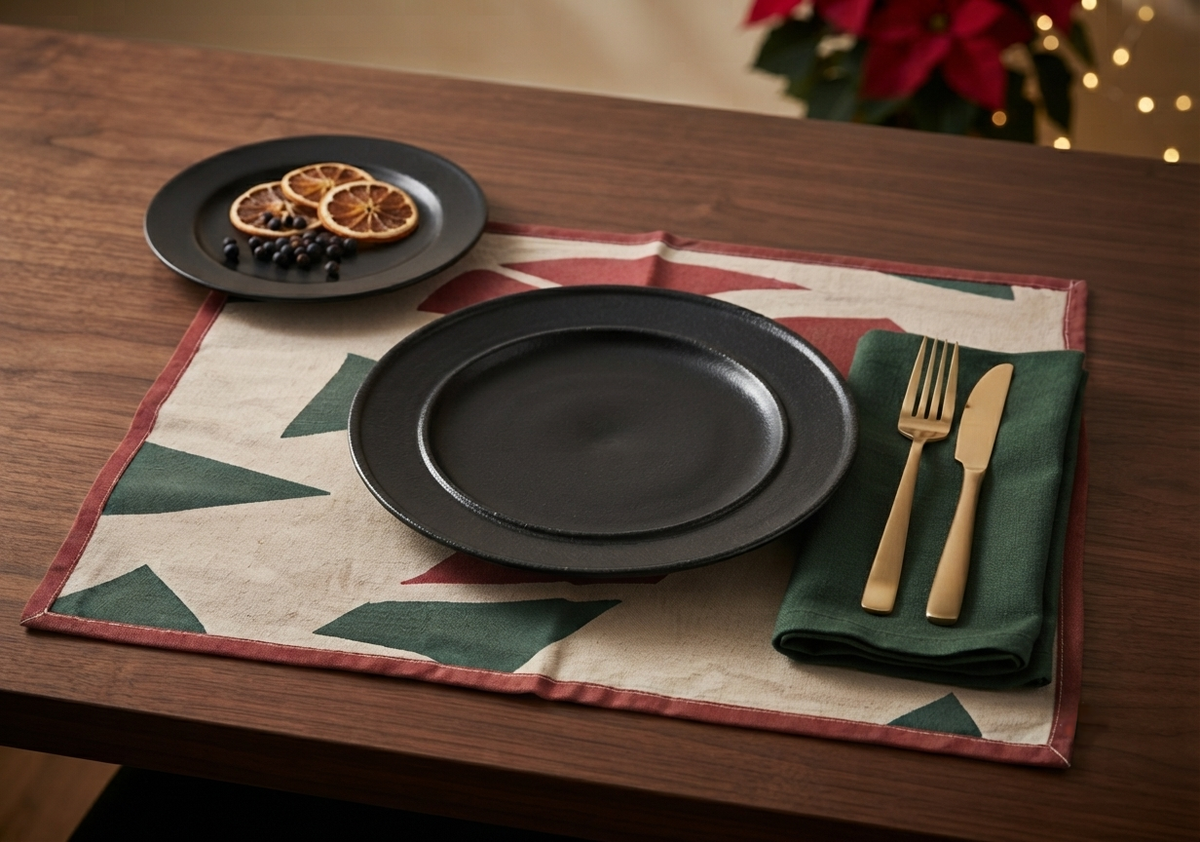 Festive Geometric Cheer Placemat