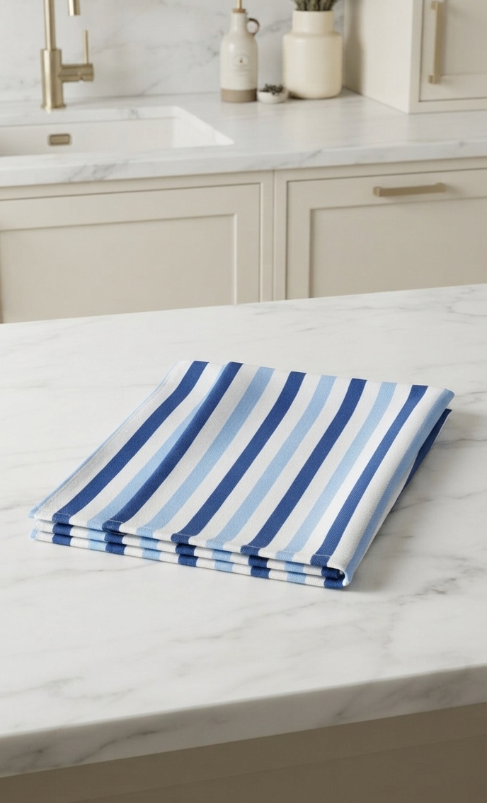 Classic Blue Stripe Kitchen Towel