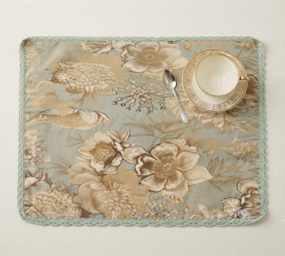 Vintage Bloom Floral Placemat Set of 6 – Sage & Sand