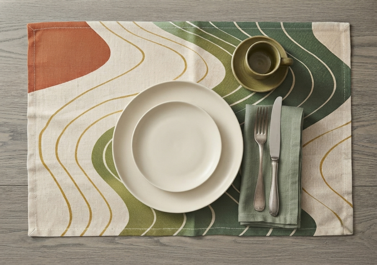 Organic Wave Lines Placemat