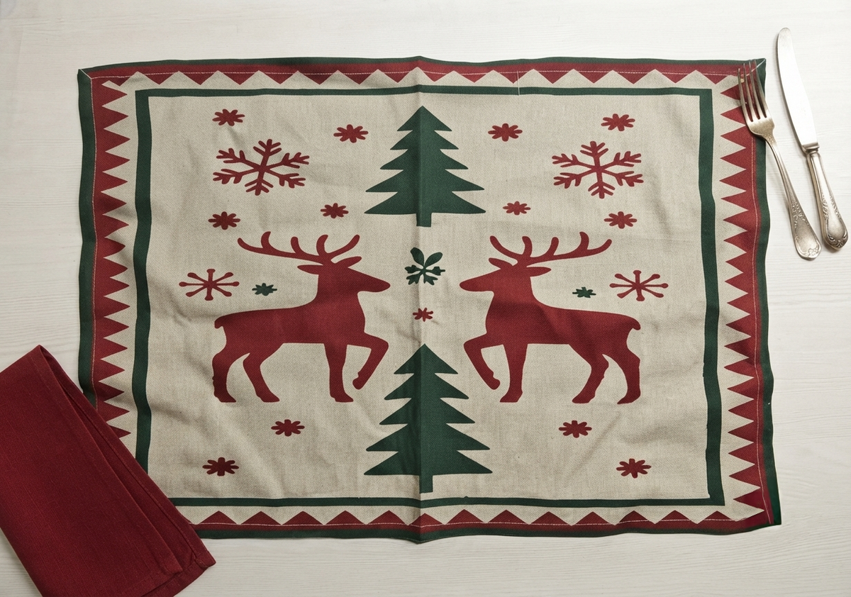 Nordic Christmas Reindeer Placemat