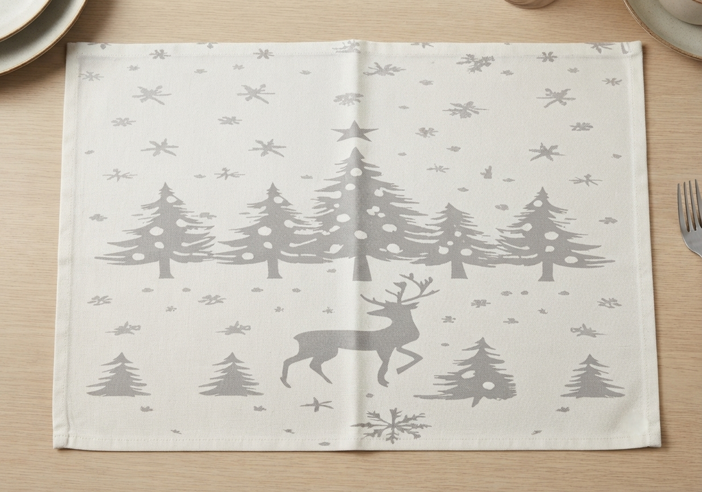 Winter Forest Reindeer Placemat