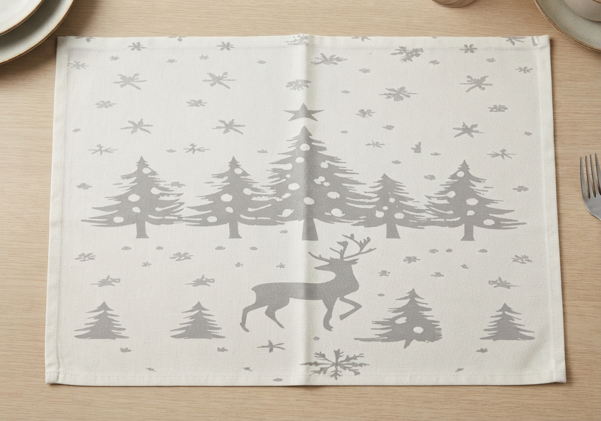 Winter Forest Reindeer Placemat