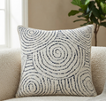 Indigo Spiral Printed Cushion Cover