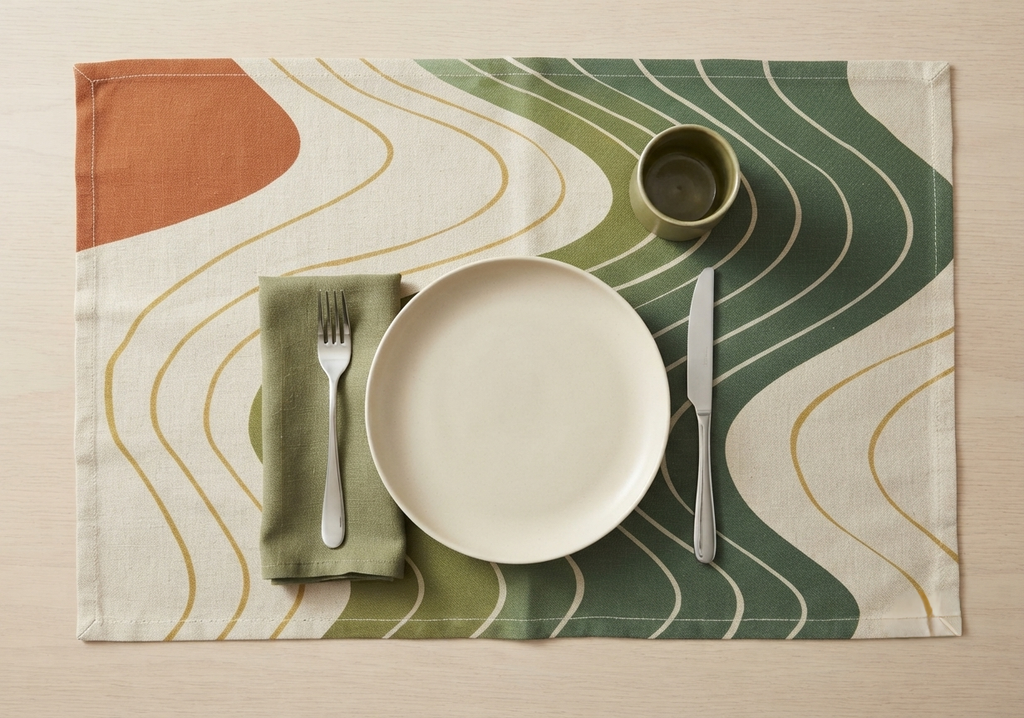 Organic Wave Lines Placemat