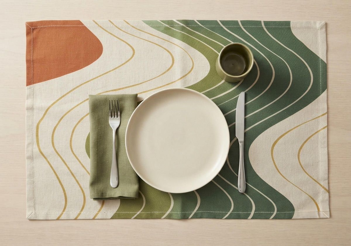 Organic Wave Lines Placemat