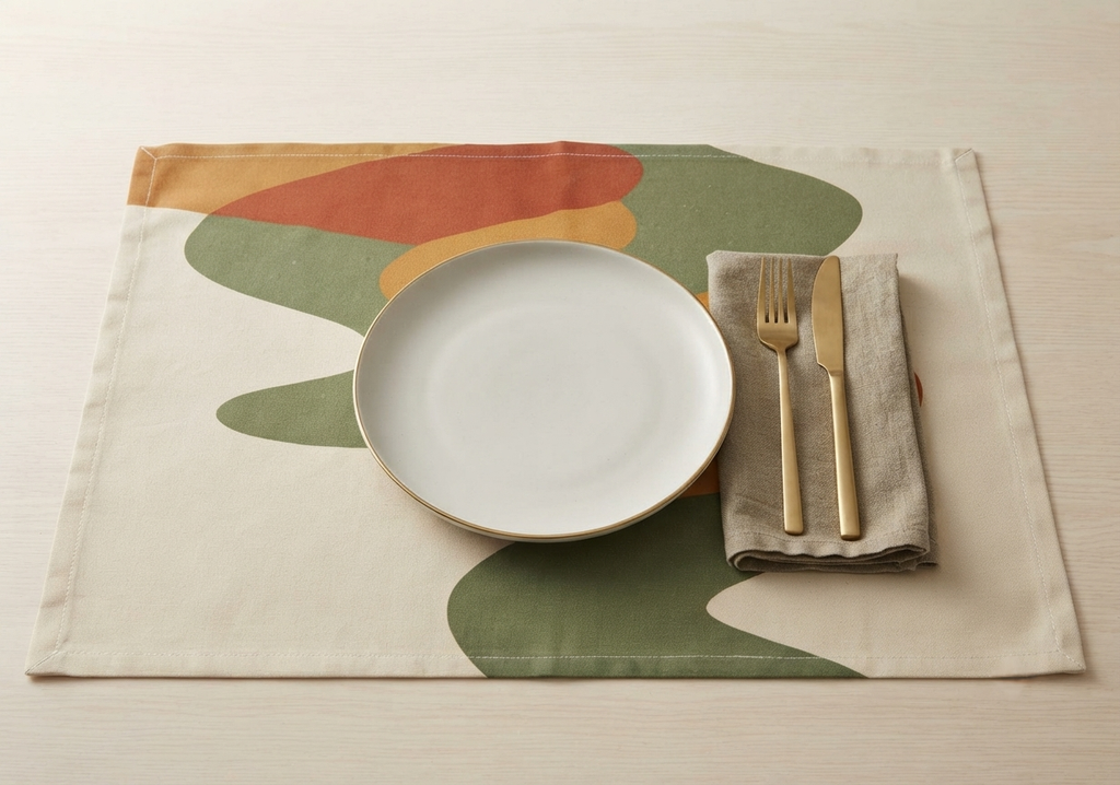 Earthy Organic Forms Placemat