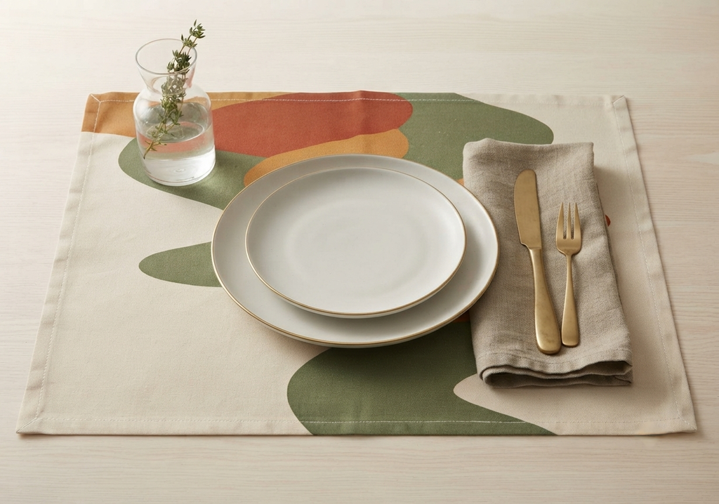 Earthy Organic Forms Placemat