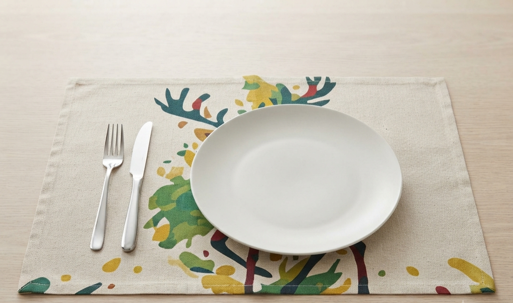 Festive Reindeer Botanical Placemat