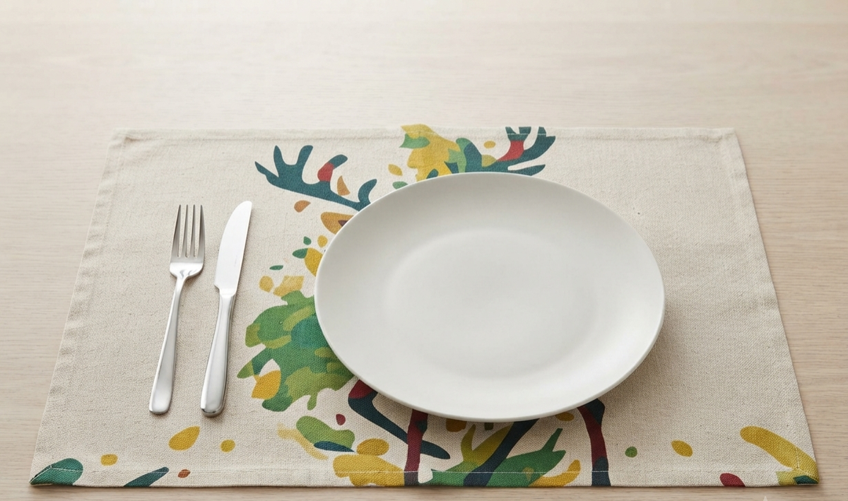 Festive Reindeer Botanical Placemat