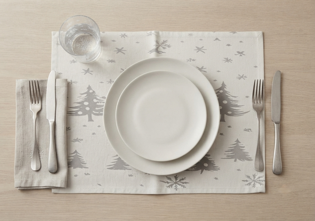 Winter Forest Reindeer Placemat