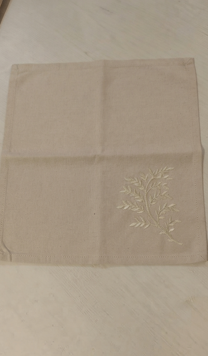 Botanical Branch Cotton Napkin Set of 6 – Natural Beige